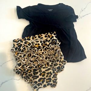 Lana leopard bummie set